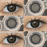 Popxstar  1 Pair Colored Contact Lenses BROWN Natural Eye Contacts Super Natural Lens Gray Color Lens Beautiful Pupils Cosmetics