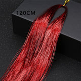 Popxstar Shiny Threads Glitter Hair Tinsel Kit Gold Silk Hair Glitter String Extensions Accessories for Women Headdress