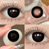 1 Pair Blue Color Contact Lenses Natural Brown Lenses Gray Beautiful Pupils for Eyes Women Cosmetics Eye Contacts Lens