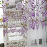 Popxstar 1PC Tulle Curtain For Bedroom Kitchen Kids Room Decoration Louver Window Treatments Romantic Butterfly Pattern Sheer Drape
