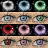 Halloween Colored Contact Lenses 2Pcs Cosplay Anime Cyber Makeup Blue Pink Color Contacts Red Eye Lens Fast Delivery
