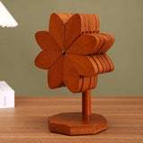 Popxstar  Wooden Windmill Kitchen Mat Creative Foldable Table Decoration and Accessories Heat Resistant Pad Household Coasters Placemats