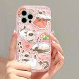 Popxstar Sunglasses Cat Dog Phone Case for iPhone 11 Case iPhone 16 15 14 13 12 Pro Max XR XS X 8 7 Plus SE Transparent Shockproof Cover