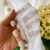 Cream French Romantic Lace Sheer Curtains for Living Room Translucent Privacy Window Drapes Veil Light Filtering Gauzes Tulle