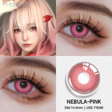 Popxstar  1pair/2pcs Colored Contact Lenses for Eyes Pink Contacts Purple Lenses Cosplay Contact Lenses Yearly Fashion Eye Lenses