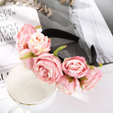 Popxstar Simulation Rose Headband For Women Romantic Red Bezel Hair Hoop Hair Bands Girls Wedding Hairband Hair Accessories