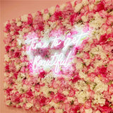Popxstar Pink Silk Rose Flower Wall Artificial Flower for Wedding Decoration Flower Wall BabyShow Wedding Christmas Home Backdrop Decor