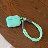 Popxstar  korea cute candy color silicone headphone cover case for airpods 4 2024 simple fall prevention lanyard for airpods 1 2 3 pro 2
