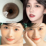 Popxstar  -2pcs/pair Gray Colored Contact Lenses for Eyes Beauty Purple Halloween Makeup Lens Natural Look Brown Blue Big Eye Lens