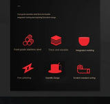 Popxstar 200ml Espresso Cup Saucer Scoop Included Dual Wall 304 Stainless Steel Milk Mug Coffee Cup Mirror Drinkware for Cafeteria