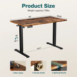Popxstar Electric Desk Height Adjustable 63x24 Inch Stand Up Sit Stand Computer Workstation Ergonomic Work Table For Home Office