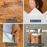 Popxstar Wood Grain Peel and Stick Wallpaper Self Adhesive Removable Contact Paper Plank for Countertop Cabinets Vinyl Film Roll