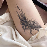 Couple Angel Wing Temporary Tattoos for Woman Back Herbal Tattoo Punk Fake Tattoo Waterproof Lasting Scar Cover Body Art Sticker