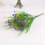 Popxstar spring decor 5PCS Artificial Flowers for Outdoor Decoration Spring Summer Decoration UV Resistant Plastic Greenery Shrubs Home Garden Decor