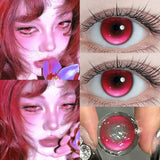 2PCS Red Contact Lens For Myopia Blue Cosplay Myopia Colored Contact Lenses Fashion Soft Contacts Lenses