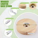 Popxstar Wood Desktop Decorative Lights Light Base Night Light Wooden Led Usb Display Light Display Stand Lamp Holder Lamp Art Ornament