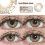 Popxstar 1Pair Brown Colour Contacts Lenses Circular Myopia Degree -0.00to-8.00 Natural Lenses Beauty Pupil