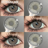1 Pair Black Lenses Natural Contact Lenses for Eyes Eye Contacts Brown Gray Lenses Yearly Cosmetic Women Lens