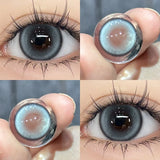 1 Pair Korean Lenses Colored Contact Lens Brown Beautiful Pupils With diopter Large Diameter New Blue Soft Fashion Lenses
