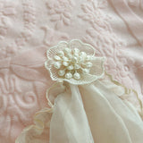 Popxstar  4Pcs French Princess Style Carved Velvet Warm Winter Bedding Set Double Layer Lace Duvet Cover Flat/Fitted Bed Sheet Pillowcases