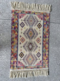 popxstar New Sweet Pink Persian Ethnic Style Handmade Knotting Tassel Weaving Cotton Polyester Cotton Hemp Carpet Floor Mat Carpet