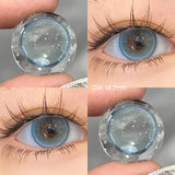 Popxstar 2Pcs Best Selling New Models Color Contact Lenses Myopia Degree -0.00 to -8.00 Soft Lens Fashionable and Beautiful Lenses