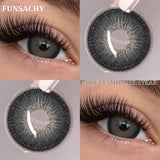 1 Pair Brown/Gray Color Contact Lenses Beautiful Pupils Cosmetic Korean Fashion Natural Eye Contacts Doll Black Lenses