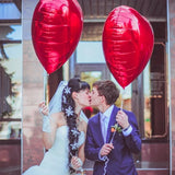 Popxstar 75cm Red Heart Foil Helium Balloons Valentine's Day Wedding Birthday Party Decorations Marriage Supplies Air Globos Kids Toys