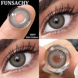 1 Pair AUDREY Contact Lenses for Eyes Colored  Softlens Beautiful Pupils Daily Wear Natural Brown Gray Lens Yearly Use