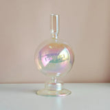 Popxstar Glass Candle Holder Home Decor Nordic Rainbow Vase Flower Table Living Room Decoration Candlestick Holder for Wedding