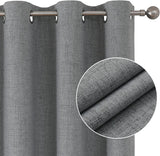 Popxstar Blackout Curtains 350cm Height Room Darkening Curtains for Bedroom 100% Black Out Textured Thermal Curtain Privacy Protection