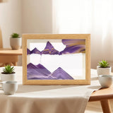Wooden Frame Sandscape Moving Sand Art Picture Quicksand Craft 3D Hourglass Square Flowing Sand Painting Office Home Decor Gifts