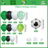 Popxstar  100pcs, Soccer Birthday Party Decoration Balloon Garland Arch Set Sports Theme Party Soccer Party Birthday Party Decoration