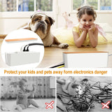 Popxstar Cable Management Box, Cable Management Kit for Power Strip to Hide Wires, Cord Organizer Boxes, for Home and Office