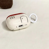 Simple Strips House Pattern Shockproof Earphone Case For AirPods 1 2 3 4 Pro Pro2 Protective Earphone Case Cover with Pendant