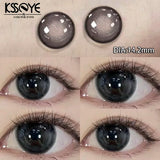 2pcs Color Contact Lenses for Eyes with Diopter Black Lenses High Quality Natural Lens Brown Large Diameter Beauty Lenses
