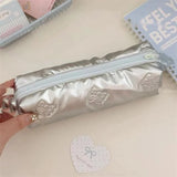 popxstar Cute Multifunctional Floral Pen Bag Student Cartoon Stationery Bag Large Capacity Pencil Case Stationery Organizer School Office