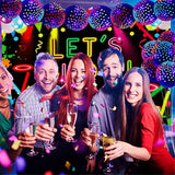 Popxstar 10Pcs 12Inch Fluorescent Balloons Neon Glow Balloons Glow In Blacklight Wedding Birthday Party Decor Glow Baloon Children Gifts