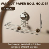 Popxstar Suction Cup Roll Paper Holder Wall Mounted Paper Towel Hanger Utensils for The Kitchen Paper Roll Holder Kitchens Accessories
