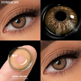 Popxstar  1 Pair Natural Contact Lenses for Eyes Colored Blue Softlens Fashion Beauty Women Makeup Lens Gray Pupil Cosmetic Lens