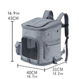 Foldable Cat Backpack, Large Capacity Travel Pet Carrier Bag with Adjustable Straps, Portable Dog Backpack Bag for Small Pets