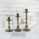 Popxstar  Retro Metal Candle Holder Candlestick for Candles Country Room Decoration Candlestick Romantic Candlelight Dinner Ornaments Gift