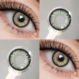 1pair New Style Grey-Cyan Series Natural Colored Contact Lenses for Eye Grey Pupils Lens Beauty Brown Contacts Green Lens