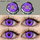 Popxstar  Colored Contact Lenses 2pcs Purple Contact Lenses Anime Cosplay Contact Eye Lenses Halloween Beauty Makeup Color Lens