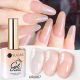 popxstar UR SUGAR 15ml Jelly Milky White Translucent Color Gel Polish Semi Permanent UV Gel Nail Art Soak Off Gel Varnish Latest Fashion