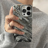 Luxury 3D Curly Wavy Texture Phone Case For iPhone 17 Air 16 15 14 Plus 13 Pro Max Soft Shockproof Phone Back Cover