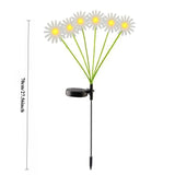 New Solar Flower Lawn Light Daisy LED Solar Ground Plug Simulation Outdoor Flower Bed Garden Villa Courtyard Decoration Light