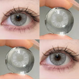 Popxstar  1 Pair Color Contact Lenses For Eyes Natural Gray Blue Beautiful Pupil Soft Natural Accessories Yearly Cosmetic Pupils