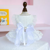 Cute High-end Formal Dress Pet Clothes Puff Chiffon Skirt Wedding Dress for Dogs Skirt Princess Dog  York Clothes Pet Cat Dress