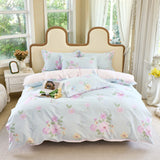 3pc 100% Pure Cotton Down Duvet Cover Set Including 1 Duvet Cover and 2 Pillowcase Soft and Skin Friendly Breathable Bedding Set